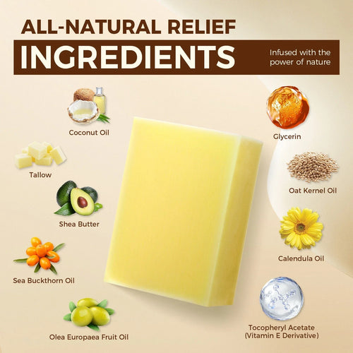 Beef Tallow Soap Moisturizing, Gentle for Face & Body - All Natural Grass Soap